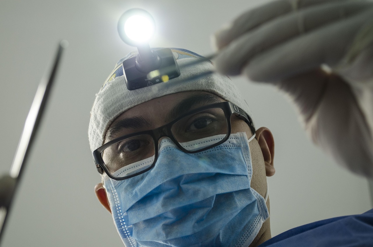 Surgical team performing a procedure